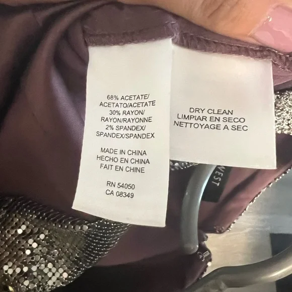 Nine West plum dress with Silver Accents - Picture 8 of 8